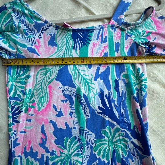 Lilly Pulitzer Cut out Long Sleeve Pink‎ Blue Green Dress Size XXS - Picture 6 of 7